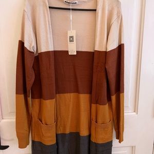 Oversized open front cardigan